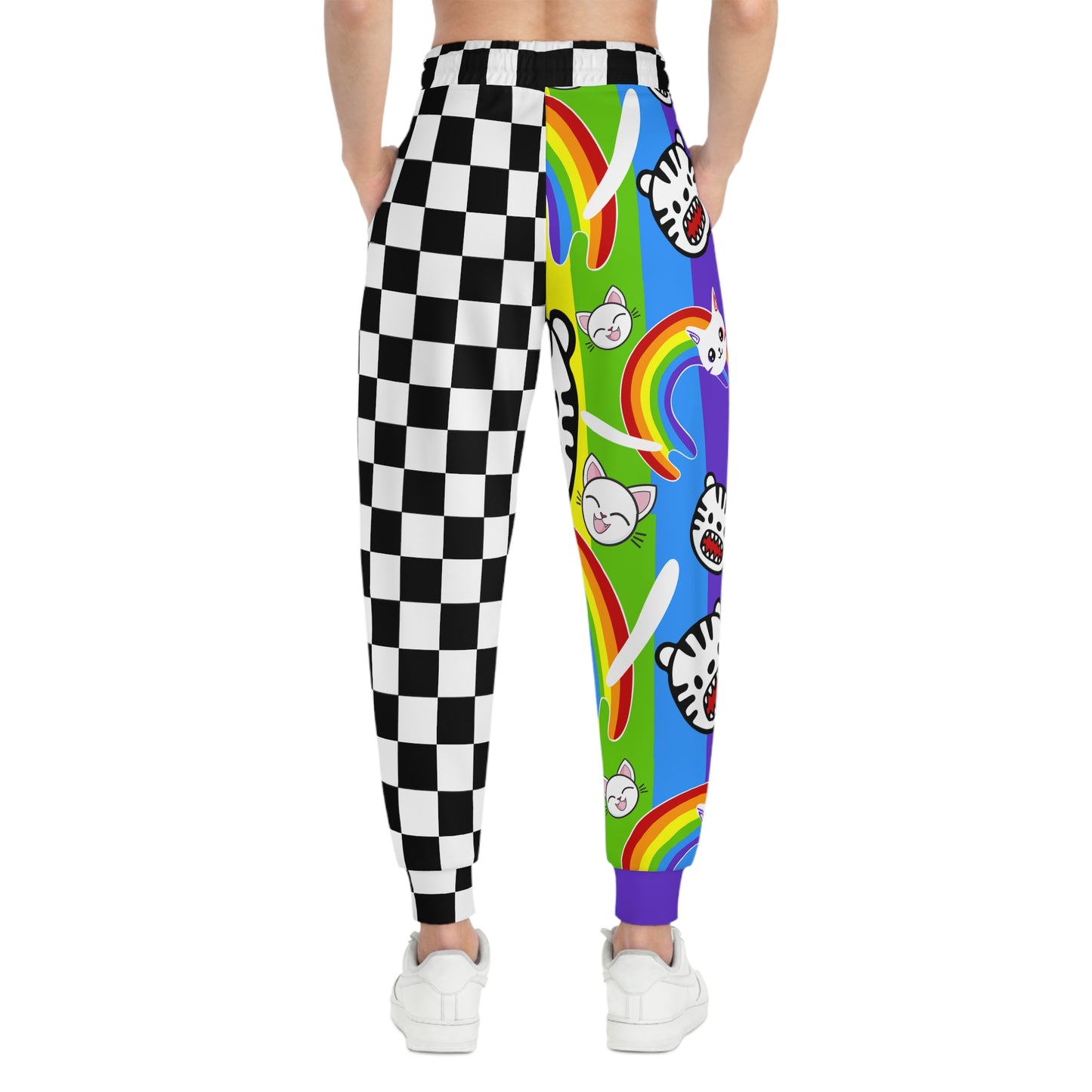 Rainbow Kitty Athletic Joggers