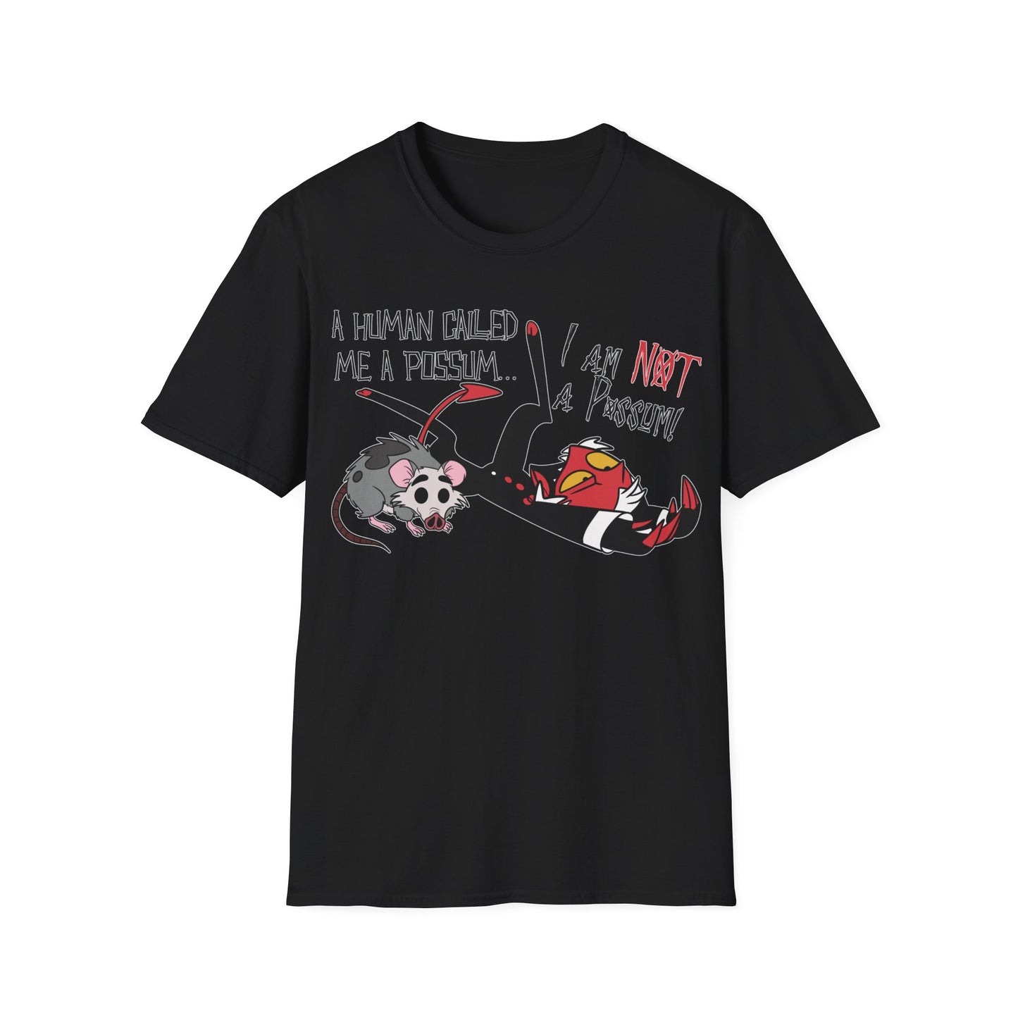 I Am Not A Possum Black Tee