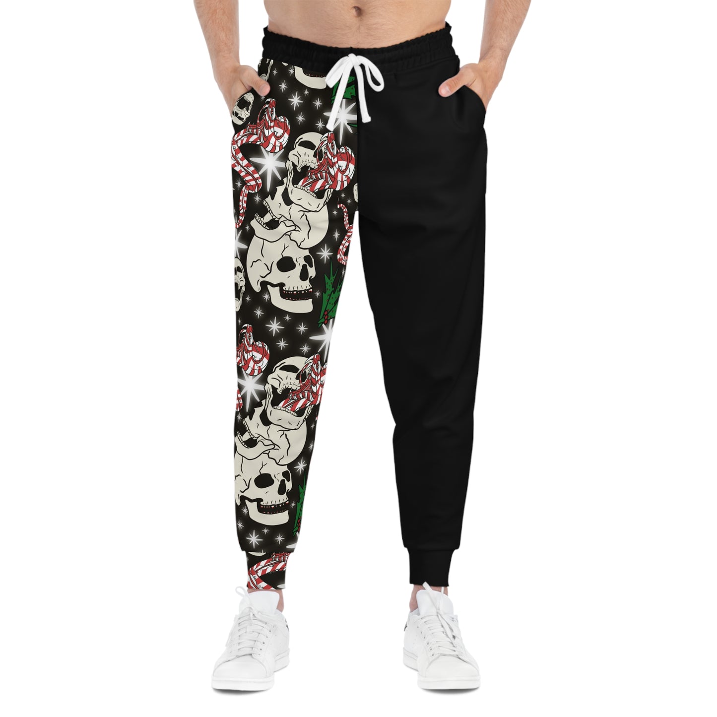 Yuletide Whispers Black Split Athletic Joggers