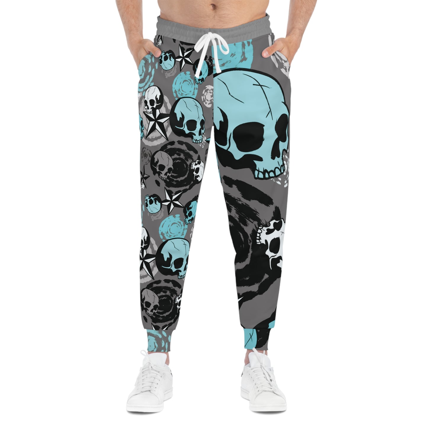 Elder Emo Athletic Joggers Cyan Grey