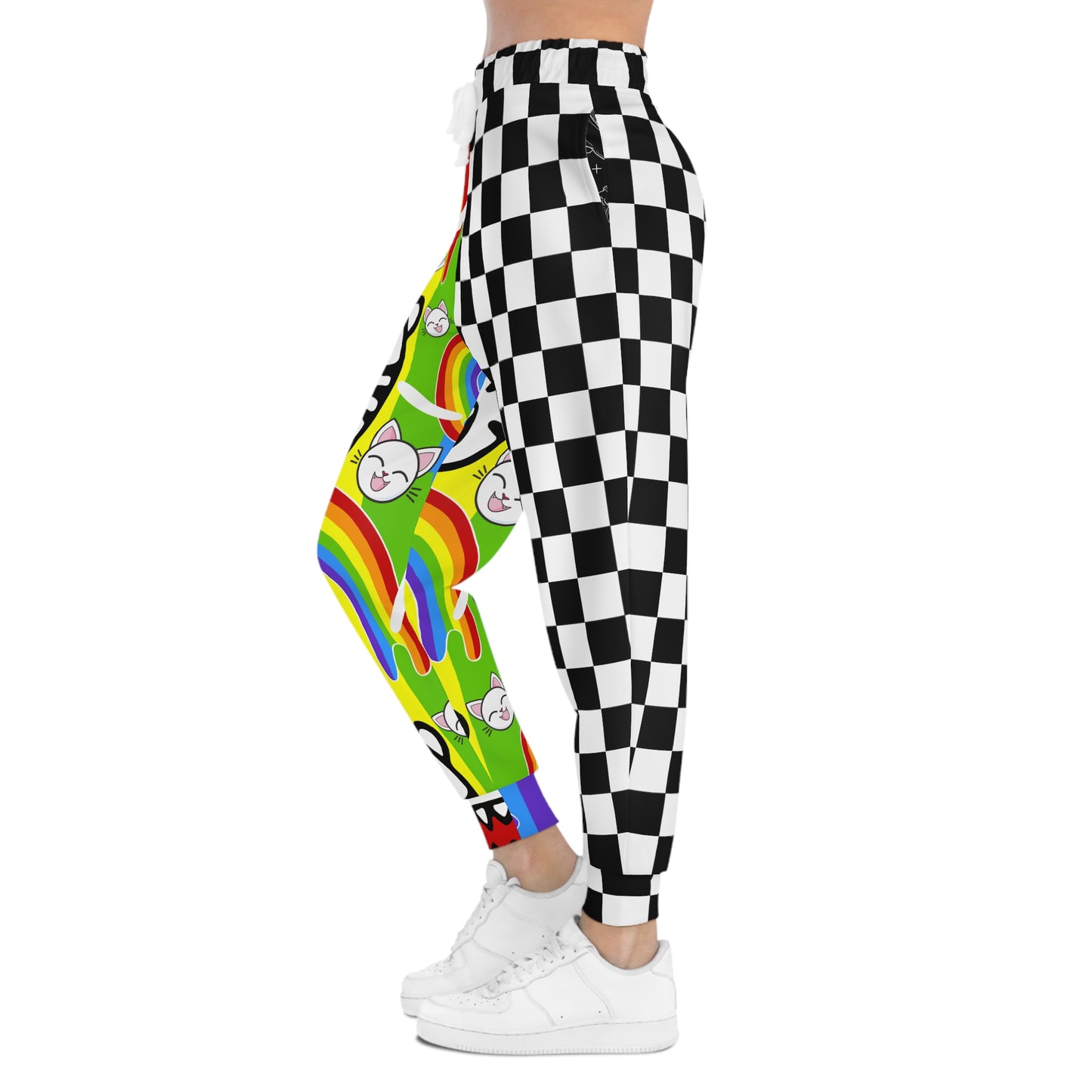 Rainbow Kitty Athletic Joggers