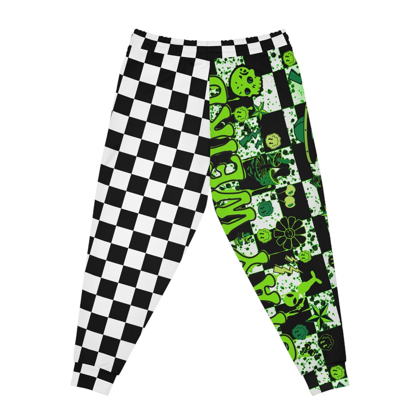 Stay Weird Split Checker Athletic Joggers