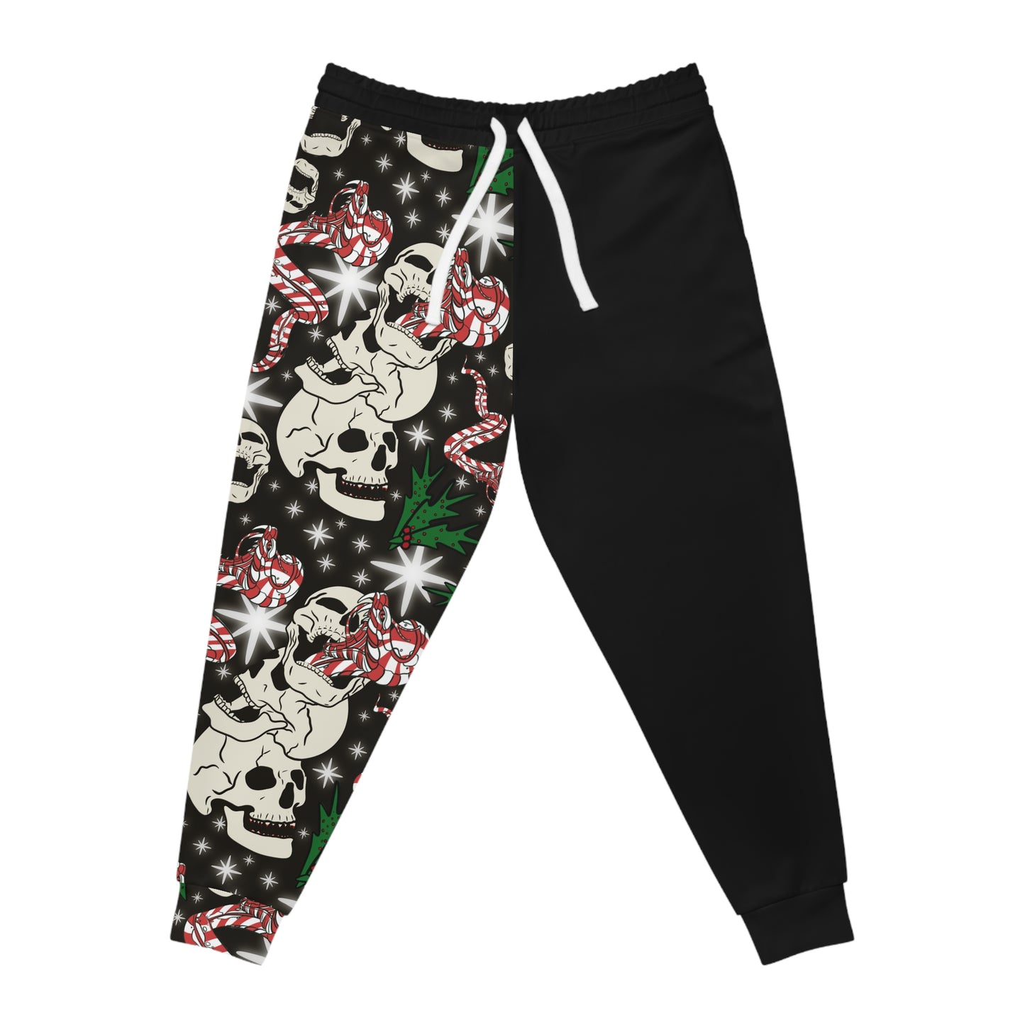 Yuletide Whispers Black Split Athletic Joggers