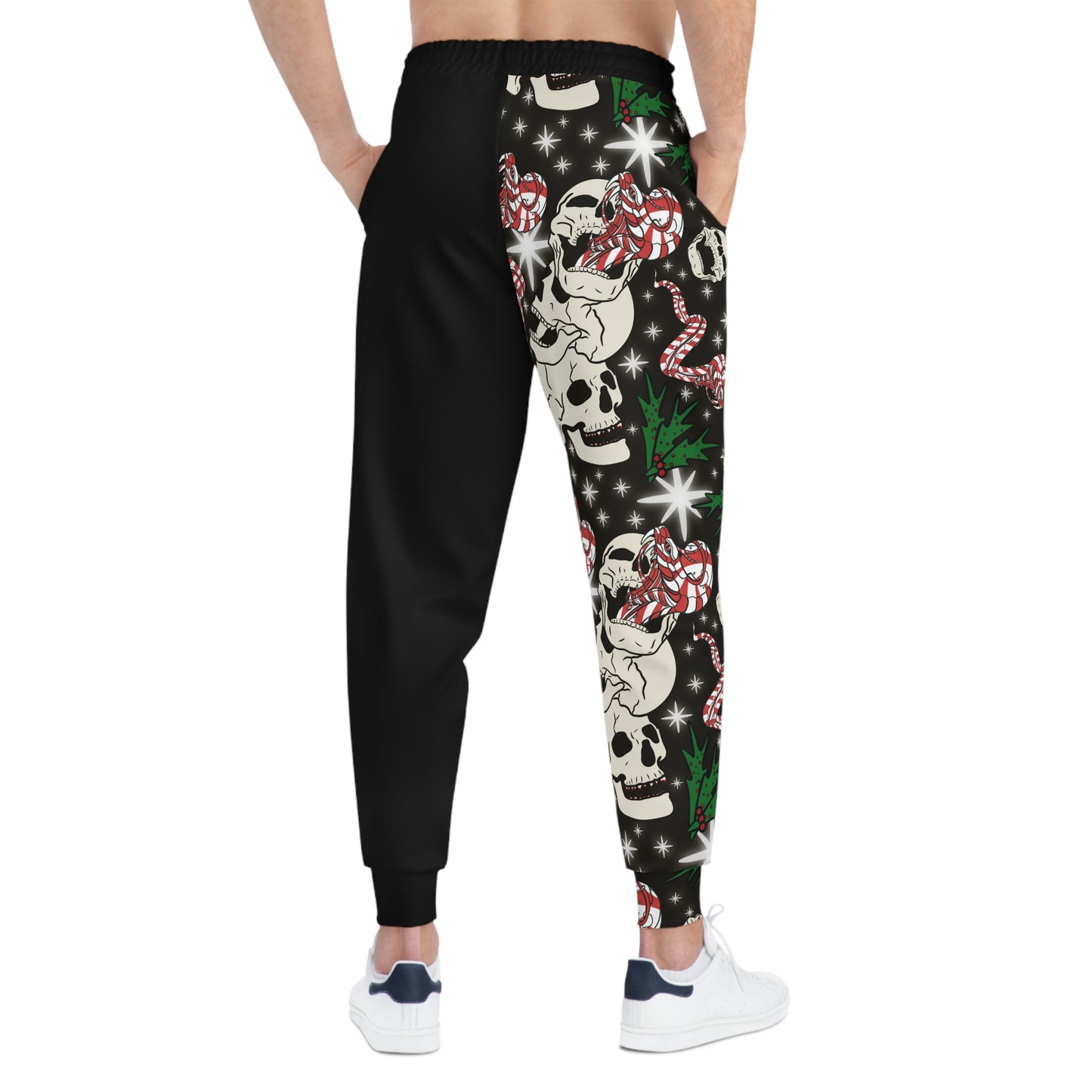 Yuletide Whispers Black Split Athletic Joggers