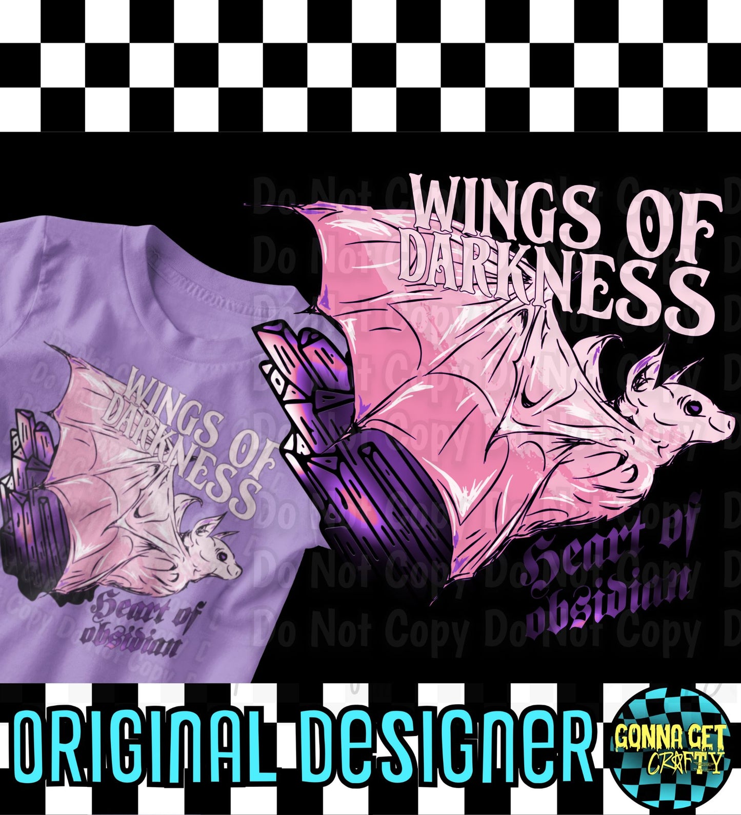 Wings Of Darkness Heart Of Obsidian Pink