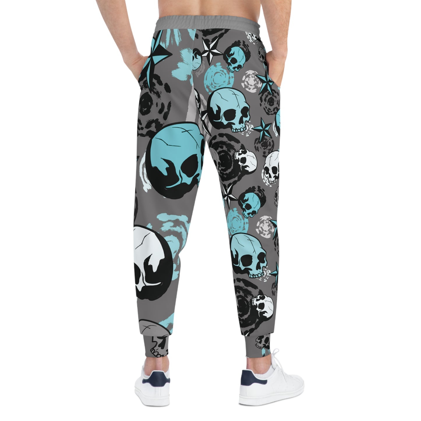 Elder Emo Athletic Joggers Cyan Grey