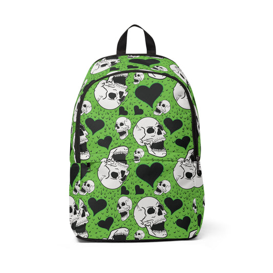 Green Scenecore Skullz Fabric Backpack