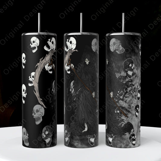 Negative Smoke Reaper Tumbler Wrap