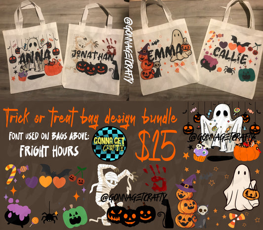 Trick or Treat Bag Design Bundle