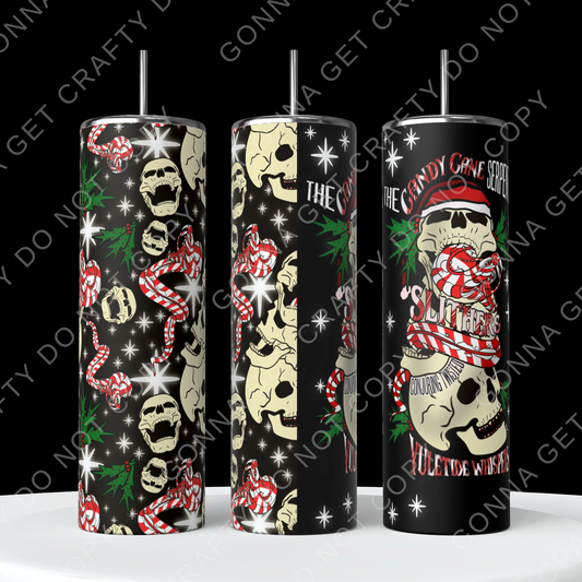 Candy Cane Serpent Tumbler Wrap