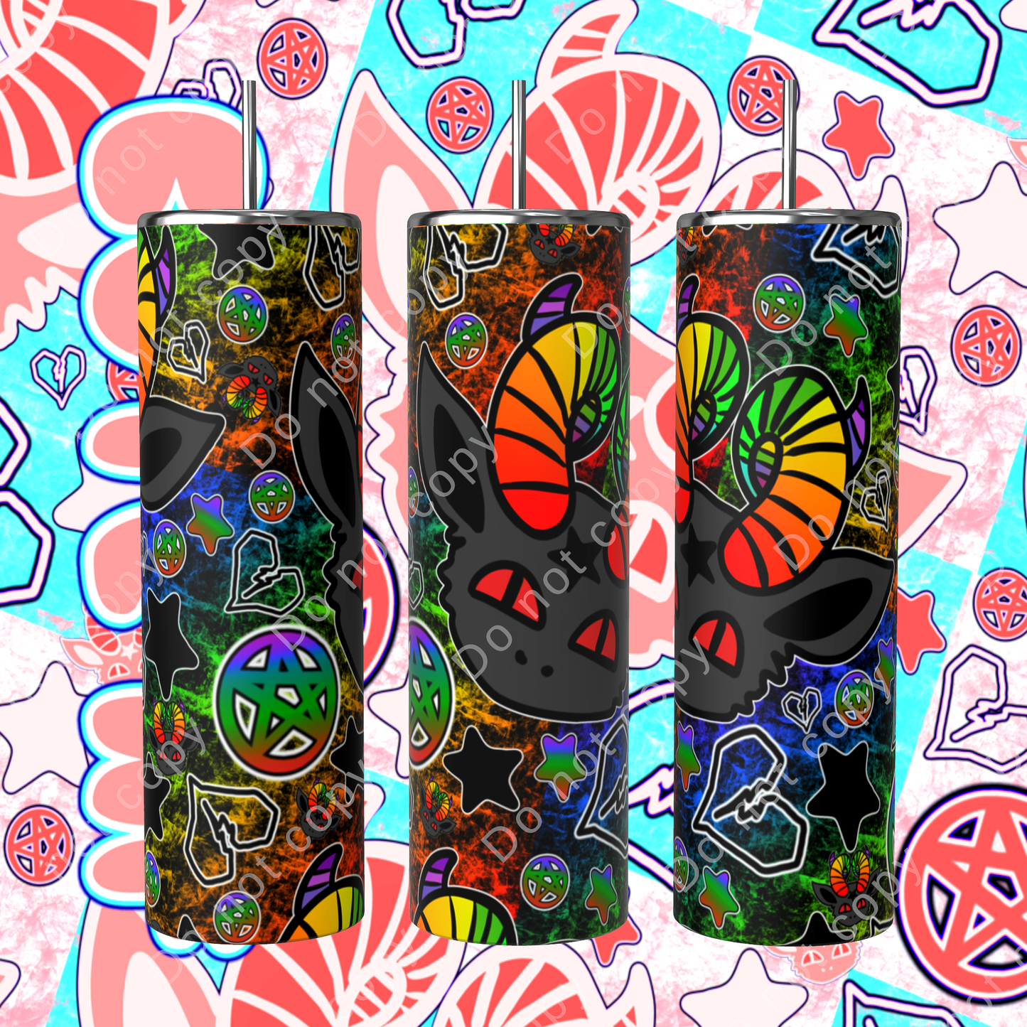 Dark Rainbow Baphi Tumbler Wrap