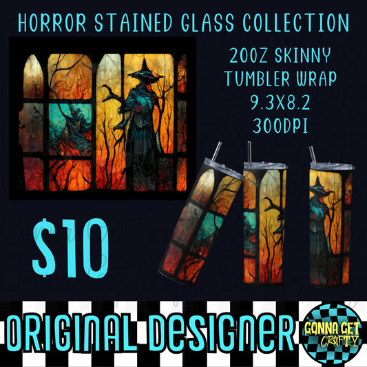 Horror Stained Glass Collection Tumbler Wrap