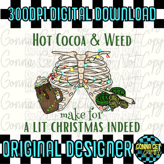 A Lit Christmas Indeed 420 Christmas PNG