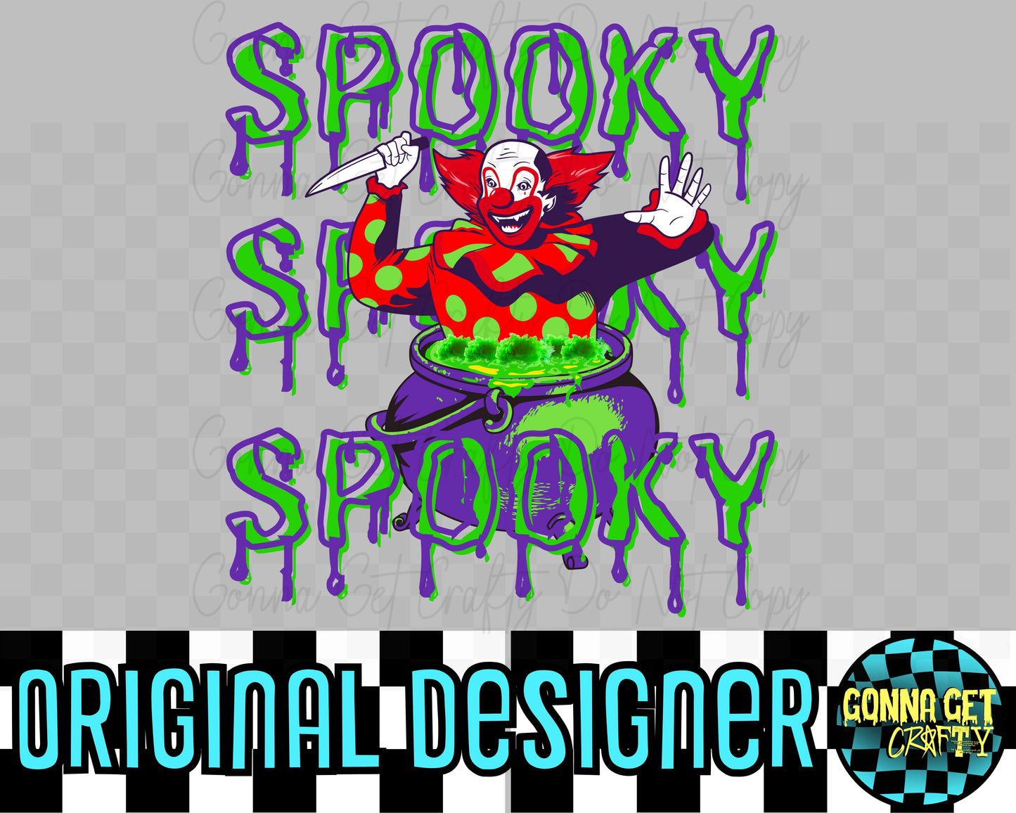 SPOOKY X3-KILLAH KLOWN-Halloween Drop by Gonna Get Crafty