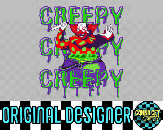 CREEPY X3-KILLAH KLOWN-Halloween Drop by Gonna Get Crafty