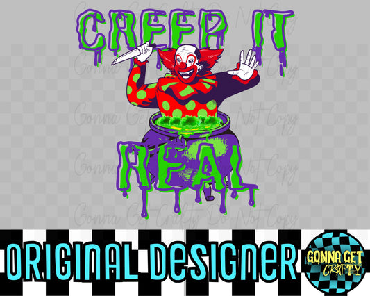 CREEP IT REAL-KILLAH KLOWN-Halloween Drop by Gonna Get Crafty