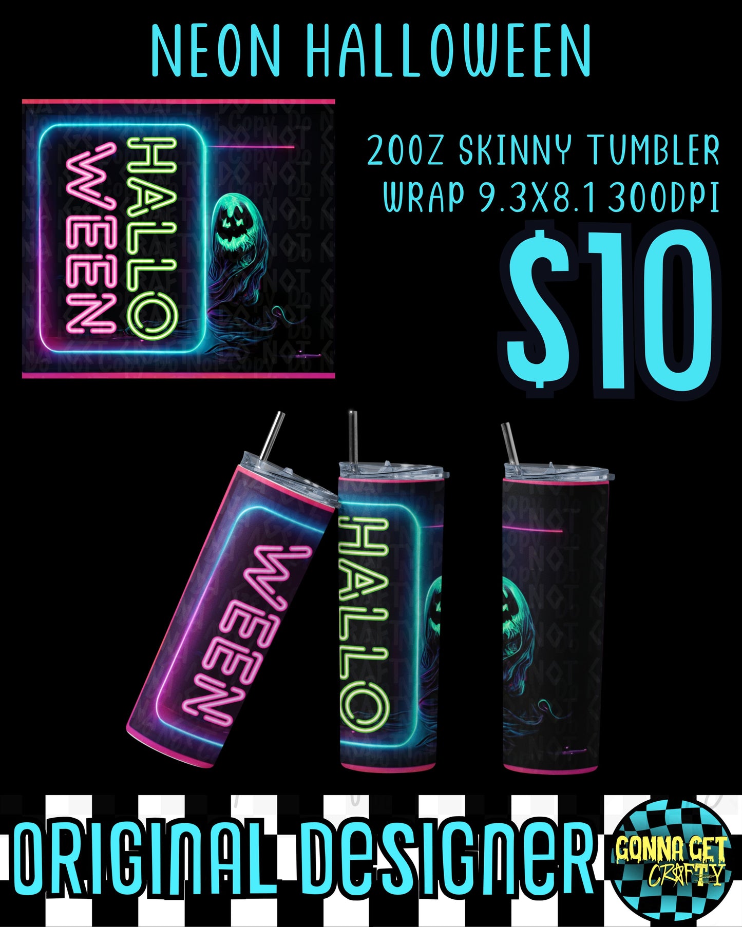 Neon Halloween Tumbler Bundle