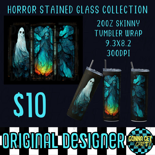 Horror Stained Glass Collection Tumbler Wrap