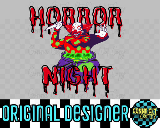 HORROR NIGHT-KILLAH KLOWN-Halloween Drop by Gonna Get Crafty