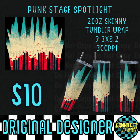 Punk Stage Spotlight Tumbler Wrap PNG