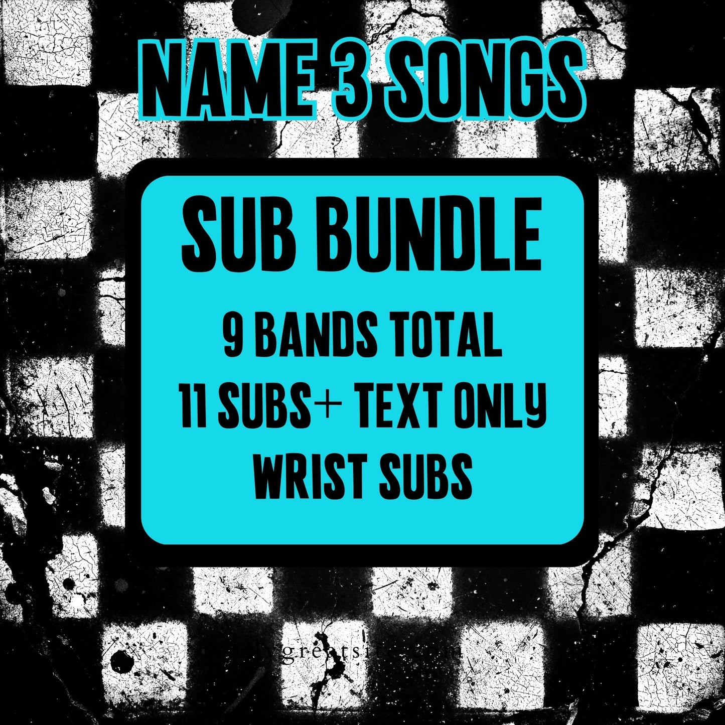 Name 3 Songs Sub Bundle