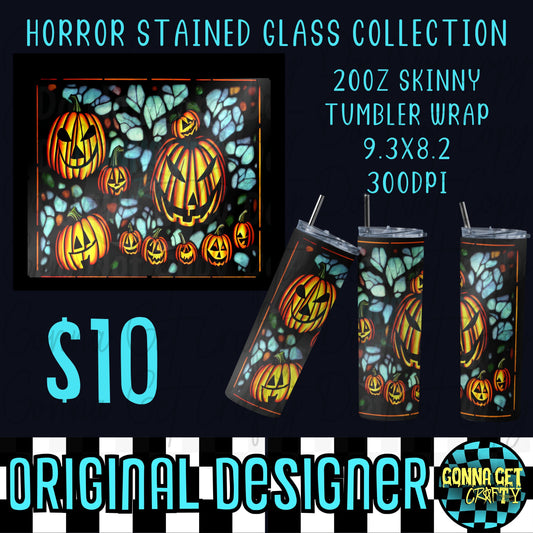 Horror Stained Glass Collection Tumbler Wrap