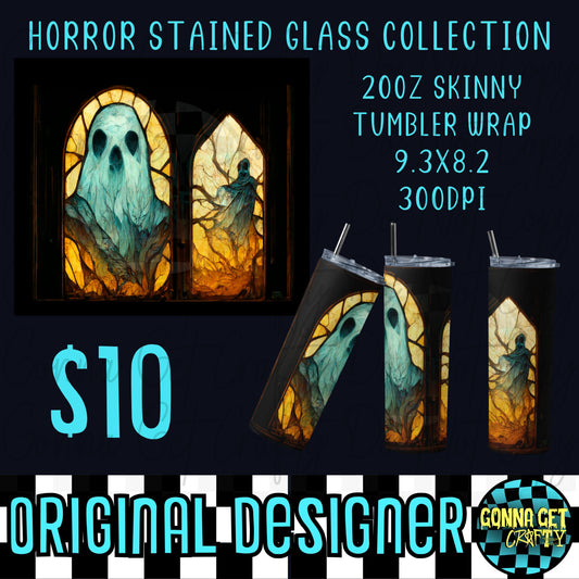 Horror Stained Glass Collection Tumbler Wrap