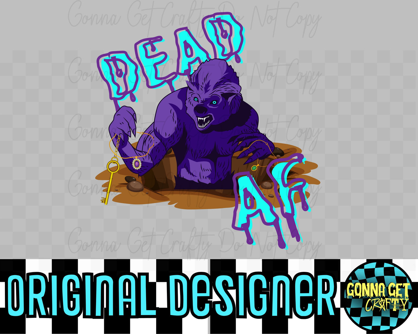 DEAD AF-Bloody Beast-Halloween Drop by Gonna Get Crafty