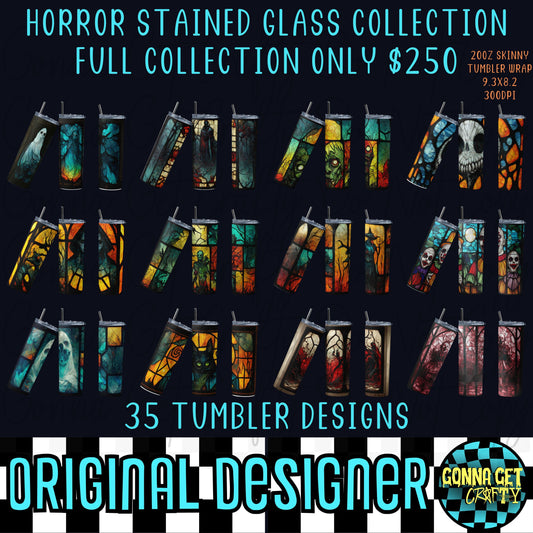 Horror Stained Glass Collection Tumbler Wrap Bundle