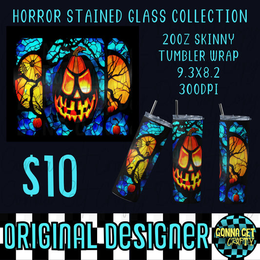 Horror Stained Glass Collection Tumbler Wrap