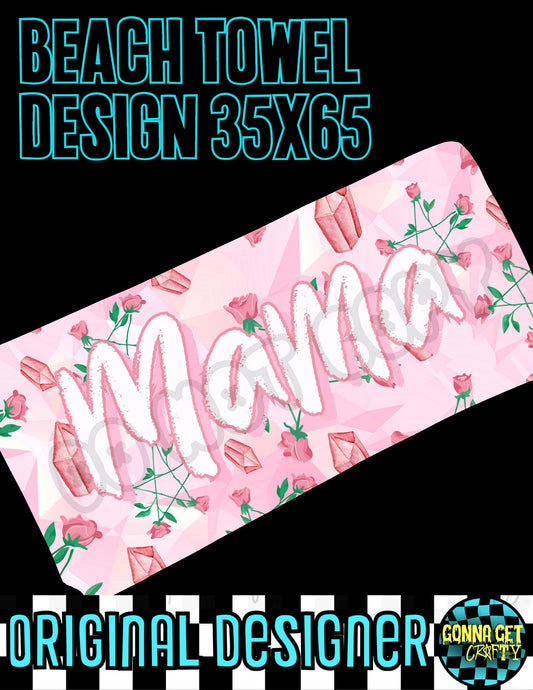 Mama Beach Towel Design 35x65