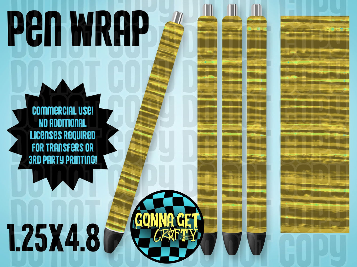 Mustard Stripes Pen Wrap