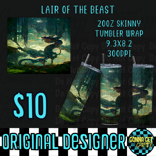 Lair of the Beast Tumbler Wrap PNG