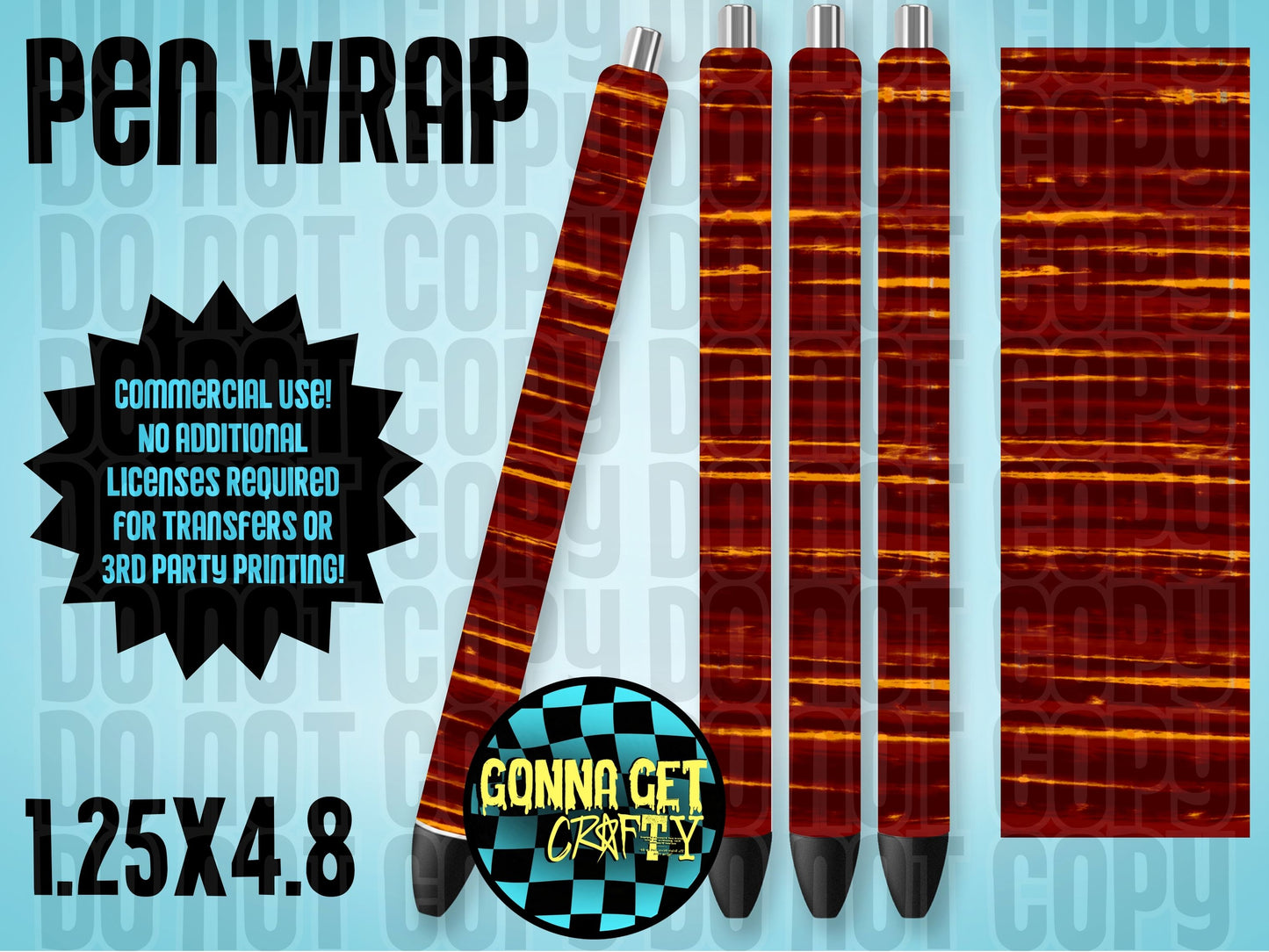 Burnt Stripes Pen Wrap