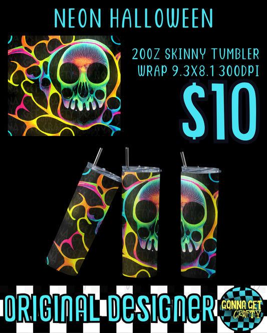 Neon Skull Neon Halloween Tumbler Collection