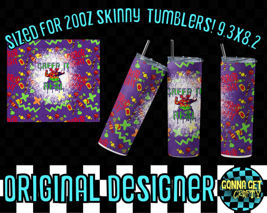 Creep It Real - Killah Klown - Straight Skinny Tumbler Wrap Halloween Drop by Gonna Get Crafty