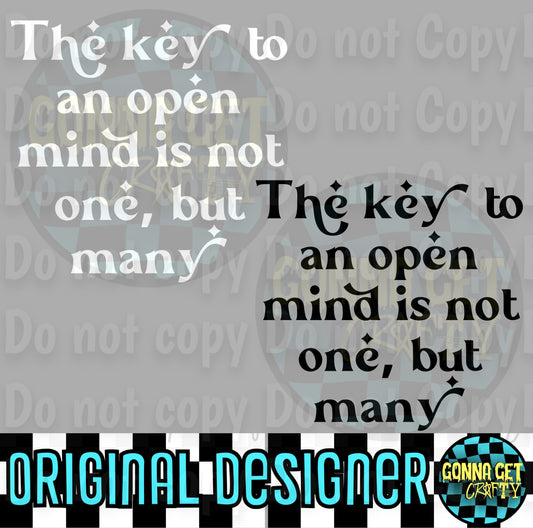 The Key to an Open Mind is Not One but Many