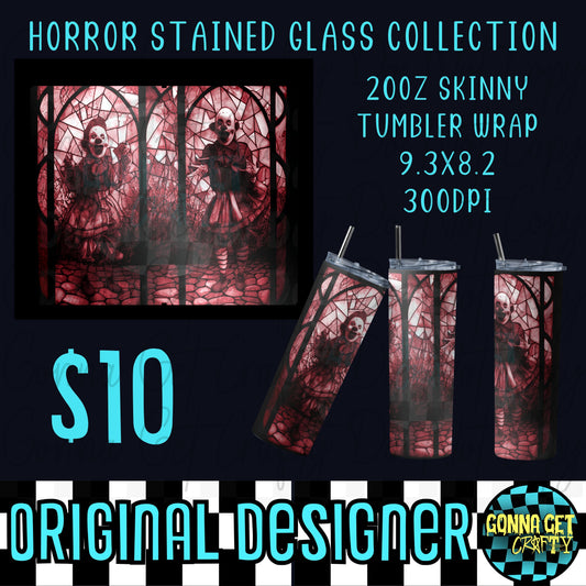 Horror Stained Glass Collection Tumbler Wrap