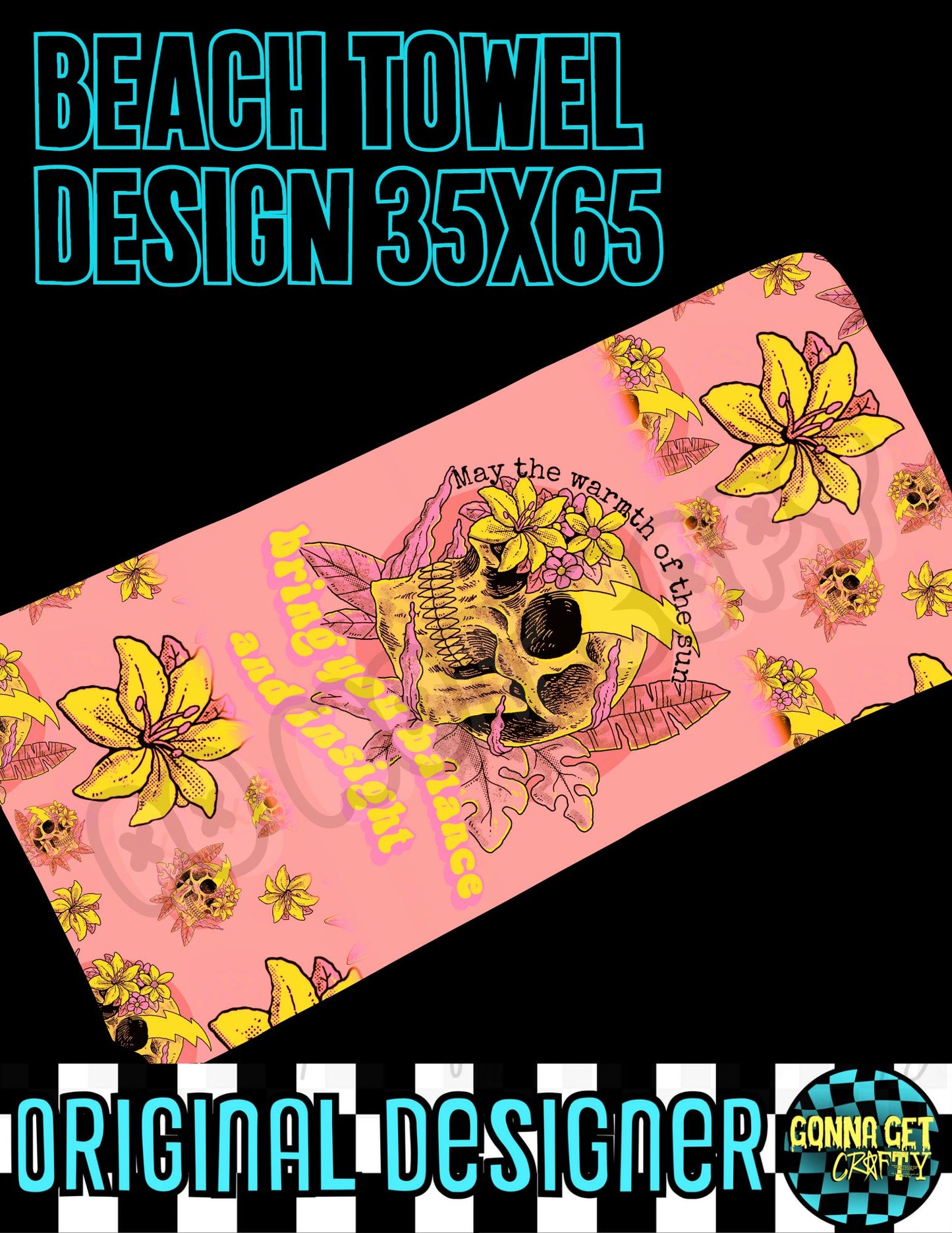 Balance and Insight Beach Towel Design 35x65