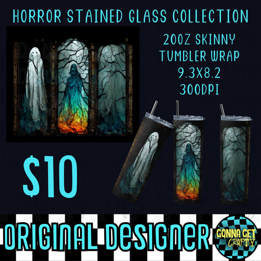 Horror Stained Glass Collection Tumbler Wrap