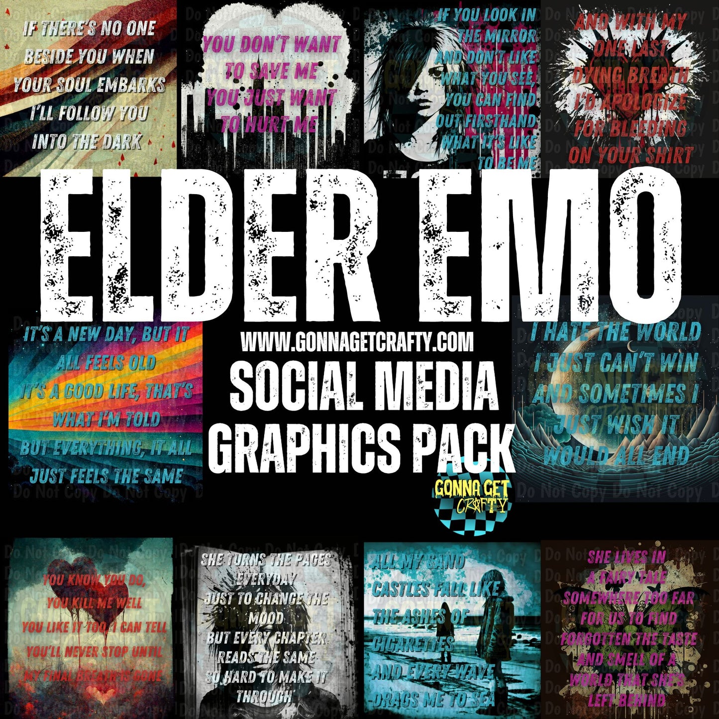 Elder Emo Social Media Pack! 10 JPG files included.