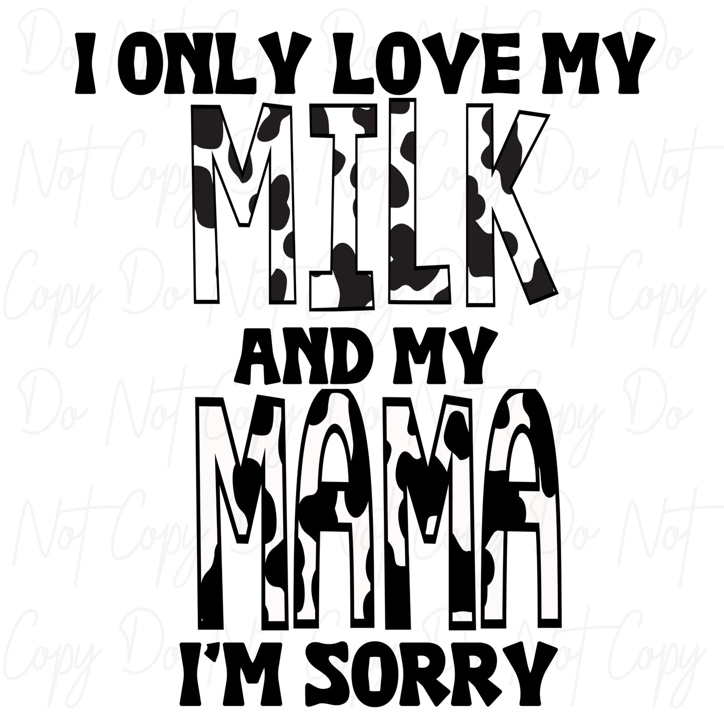 Milk and my mama PNG