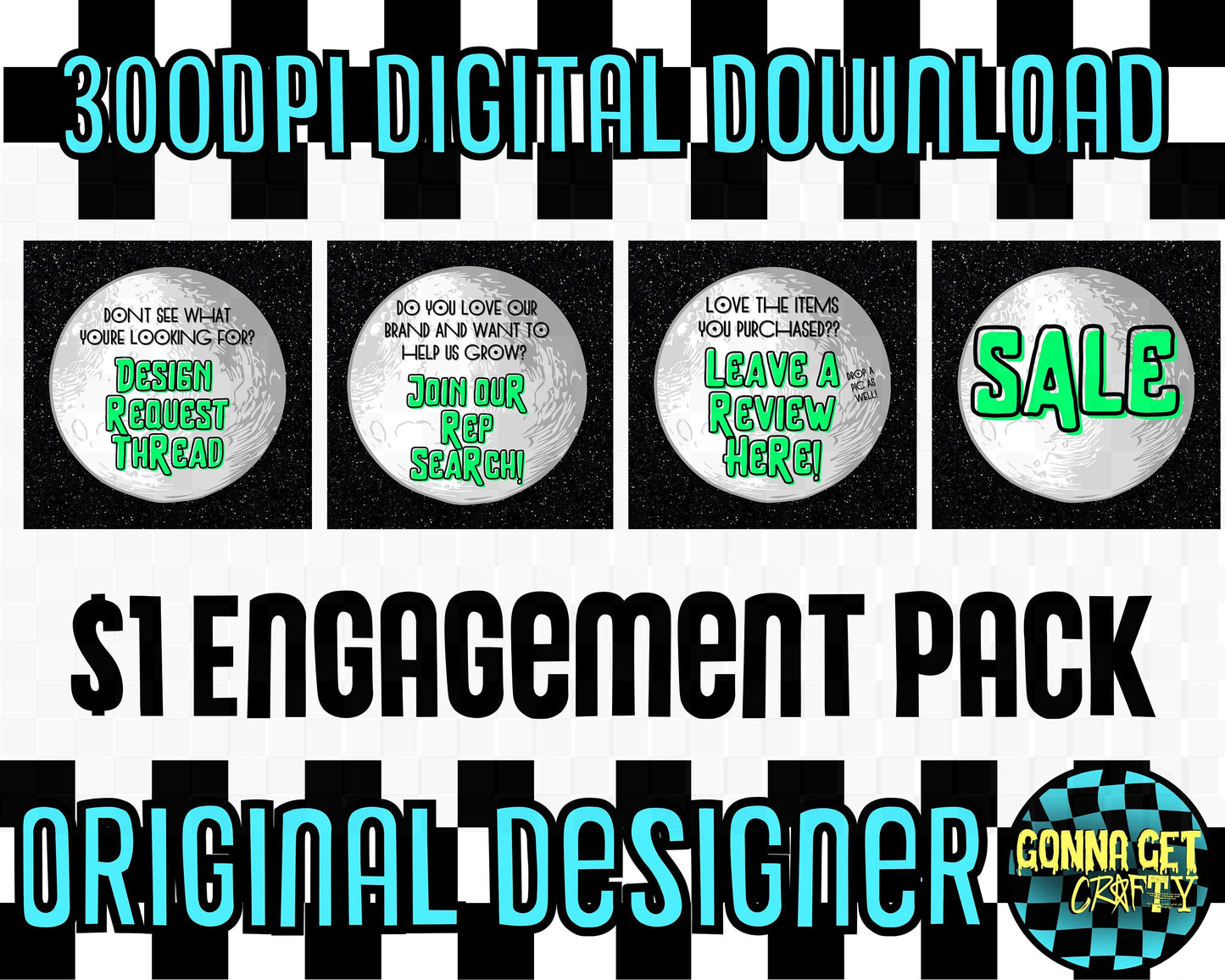 1 dollar space inspired engagement pack! 4 JPG files included.