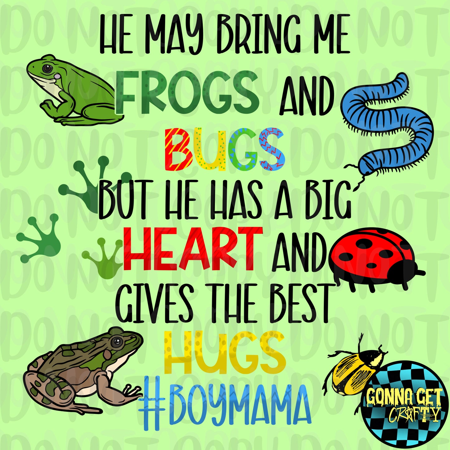 Frogs and Bugs Boy Mama